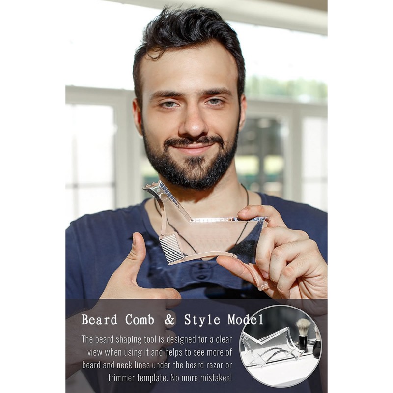 Men'S Grooming Guide - Sakal Şekillendirme Aleti Bıyık Şekillendirme Şablonu